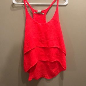 pink spaghetti strap tank